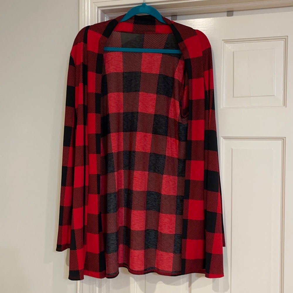 Red & Black Cardigan